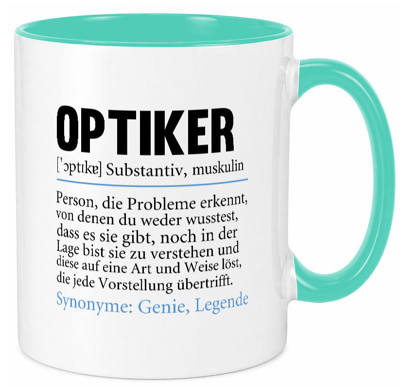 Optiker | Spruch Augenoptiker Beruf Humor v2 lustiger Geschenk Arbeit Kollegen