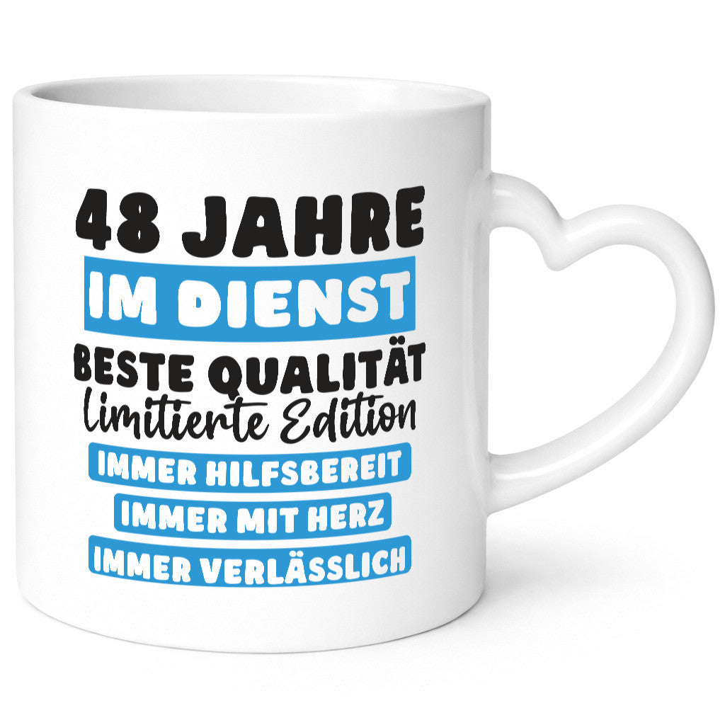 48 Jahre im Dienst | Jubiläum Arbeit v6 Geschenkidee Kollegen Büro Humor Tasse