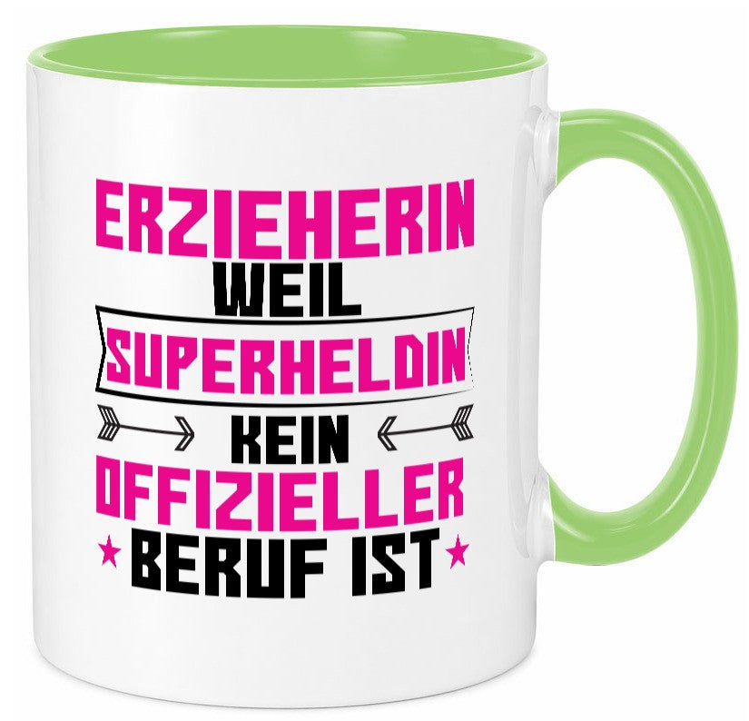 Superheldin Erzieherin | Pädagogin Schule Geschenkidee Humor Tasse