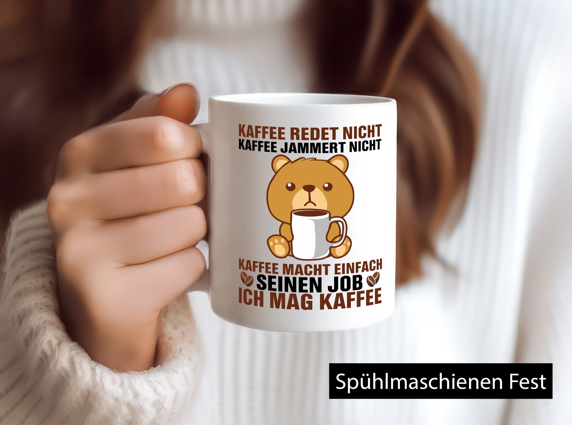 Kaffee redet nicht jammer ist toll Humor Geschenkidee Tasse