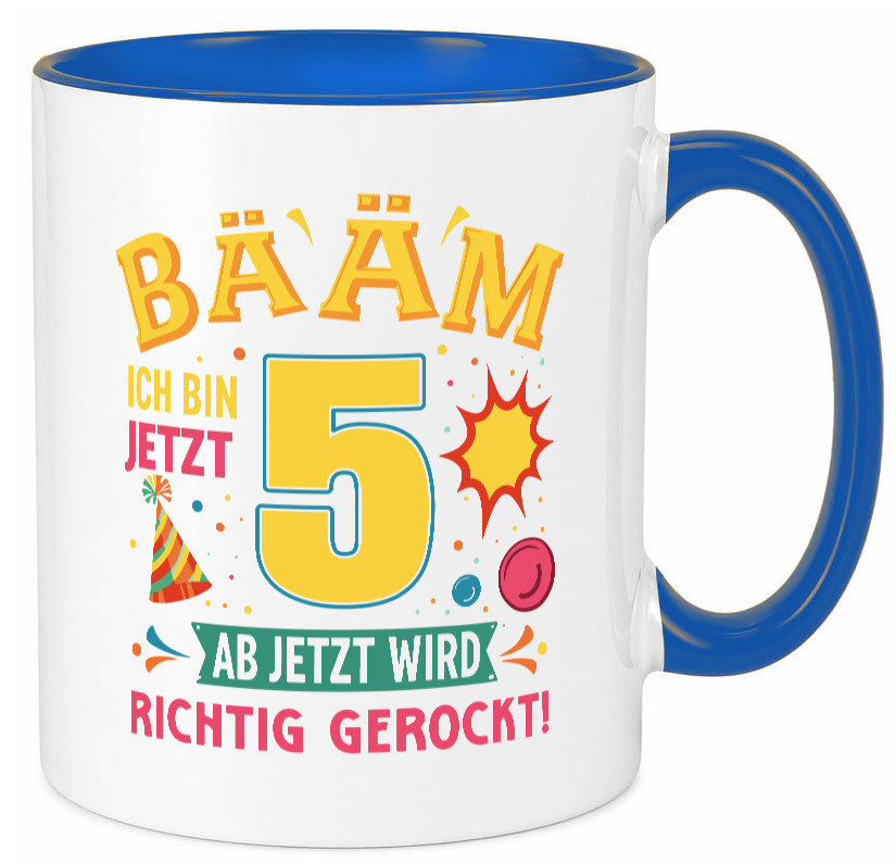 5. Geburtstag | 5 Jahre ab jetzt wird richtig gerockt Geschenk Geschenkidee Tasse