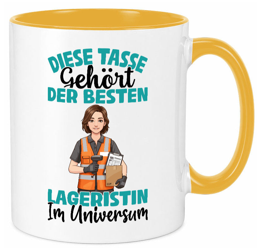 Im Universum: Lageristin | Beruf Lager Arbeiterin Humor Arbeit Kollegen Büro Tasse
