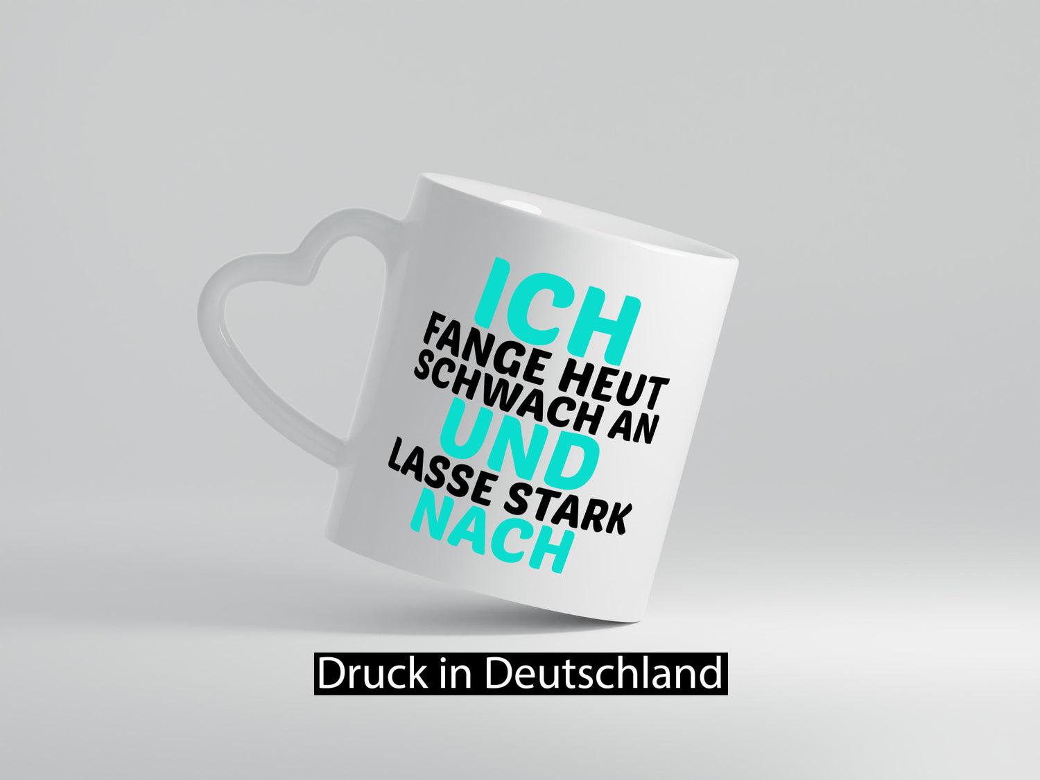 Schwach anfangen und stark nachlassen | Kollegen Arbeit Humor Büro Geschenkidee