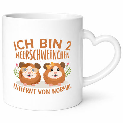 Zwei Meerschweinchen | Tierfreund Tasse Tier Liebe lustig Tierliebhaber Humor