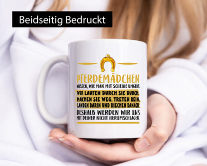 Pferdemädchen | Reiterin Tasse Pferdebesitzerin Geschenk Humor Geschenkidee