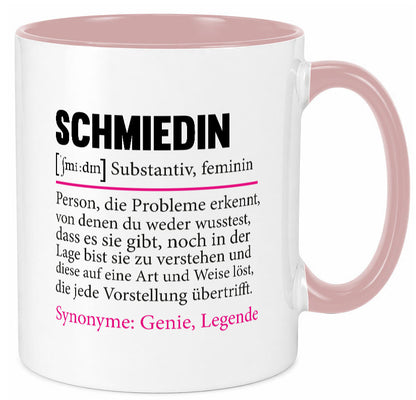Schmiedin | Schmied Beruf Schmiederei lustig v2 Humor Arbeit Kollegen Büro Tasse
