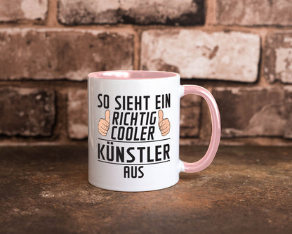 Richtig Cooler Künstler | Spruch lustig Kunst Geschenkidee Humor Tasse