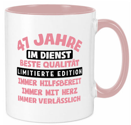 47 Jahre im Dienst | Jubiläum Arbeit v11 Geschenkidee Kollegen Büro Humor Tasse