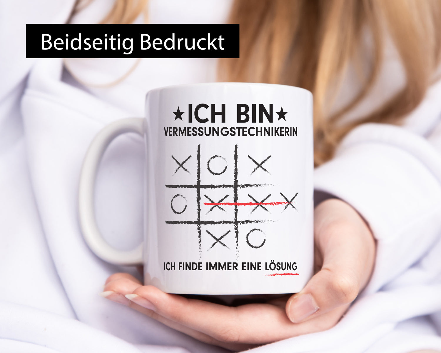 Löse Probleme: Vermessungstechnikerin | Techniker v3 Humor Geschenkidee Tasse