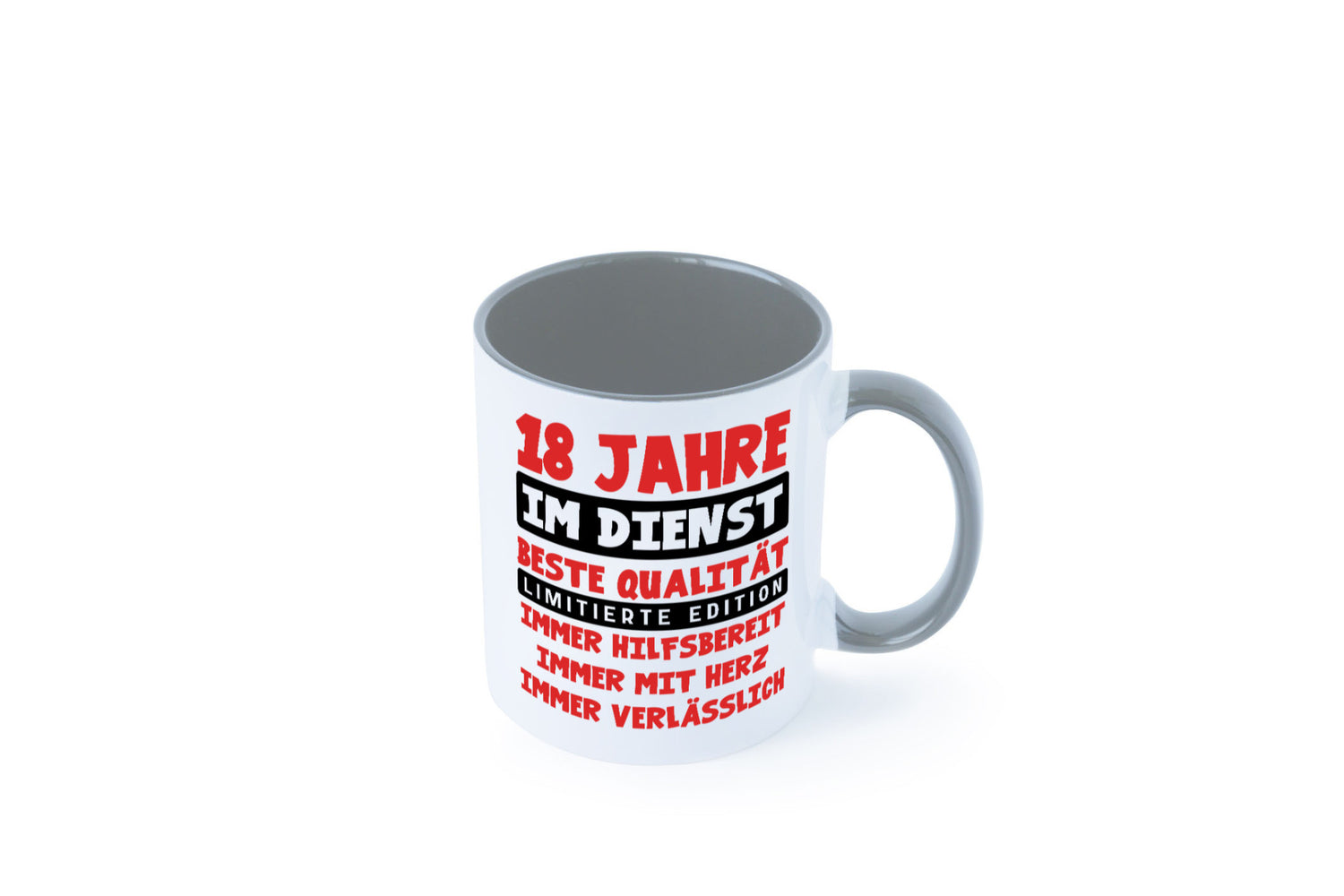18 Jahre im Dienst | Jubiläum Arbeit v9 Geschenkidee Kollegen Büro Humor Tasse