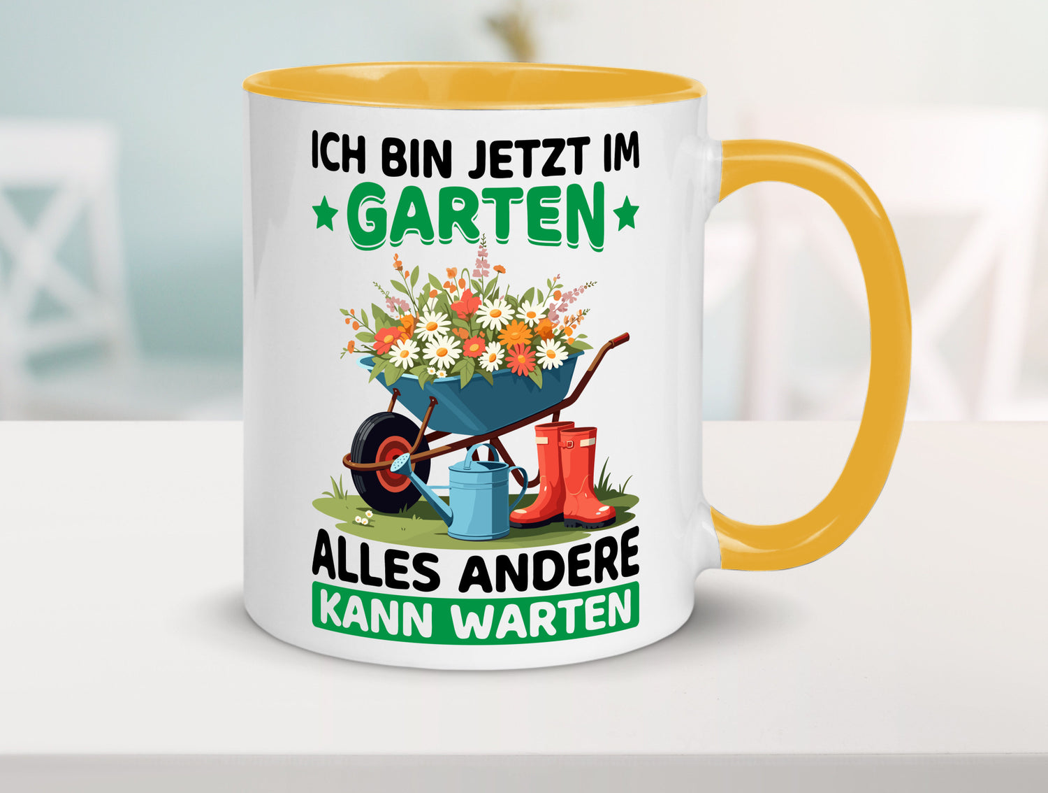 Im Garten alles andere kann warten | Gärtner Gartenarbeit Geschenk Arbeit