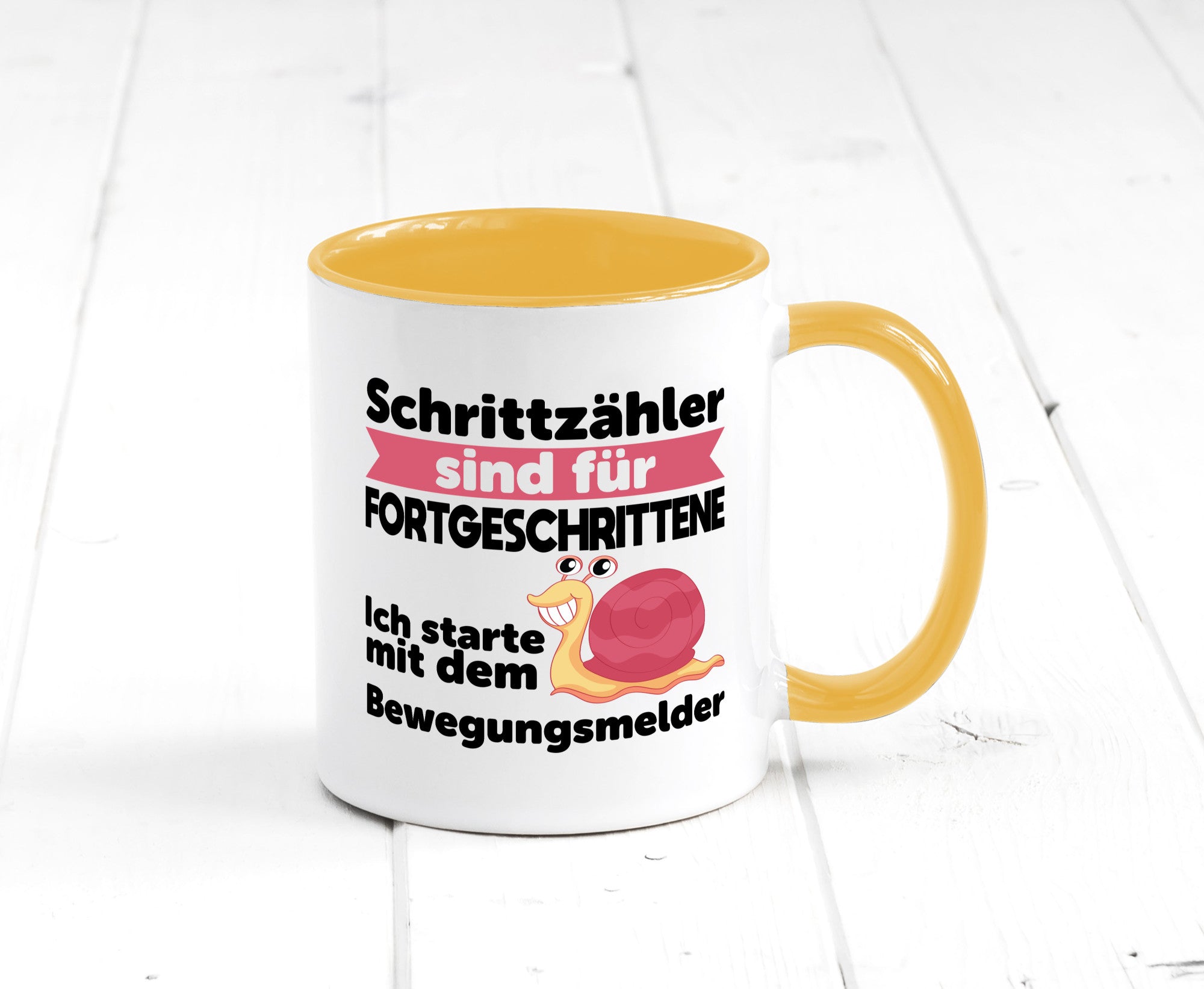 Schrittzähler Fortgeschrittene, Bewegungsmelder | Schnecke Geschenk Humor