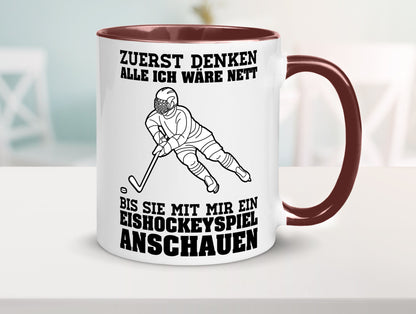 Eishockeyspiel | Eishockeyfan Tasse Eishockeyspieler Humor Geschenkidee