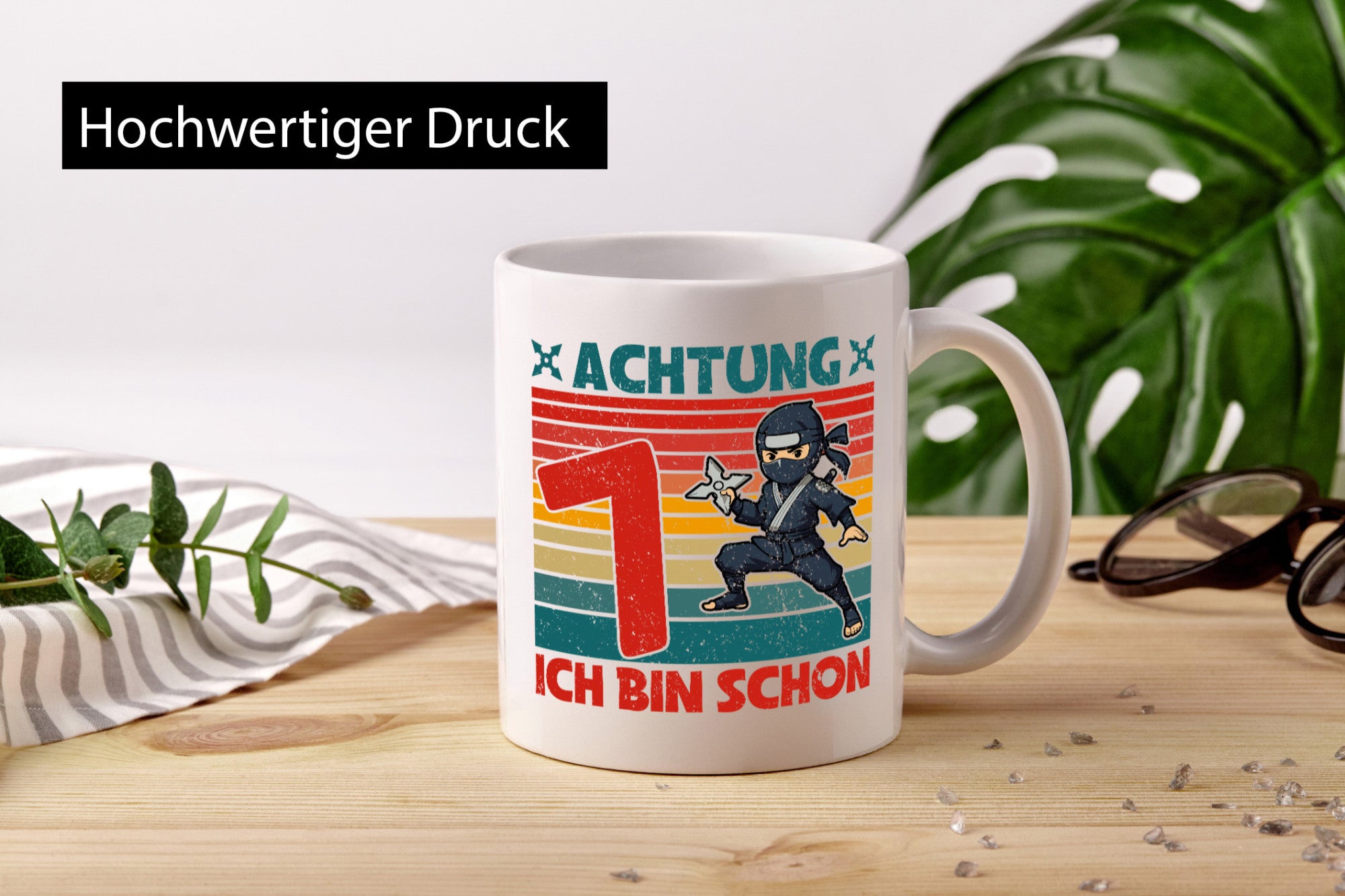 7. Geburtstag | 7 Jahre Ninja Kindergeburtstag Humor Geschenkidee Tasse