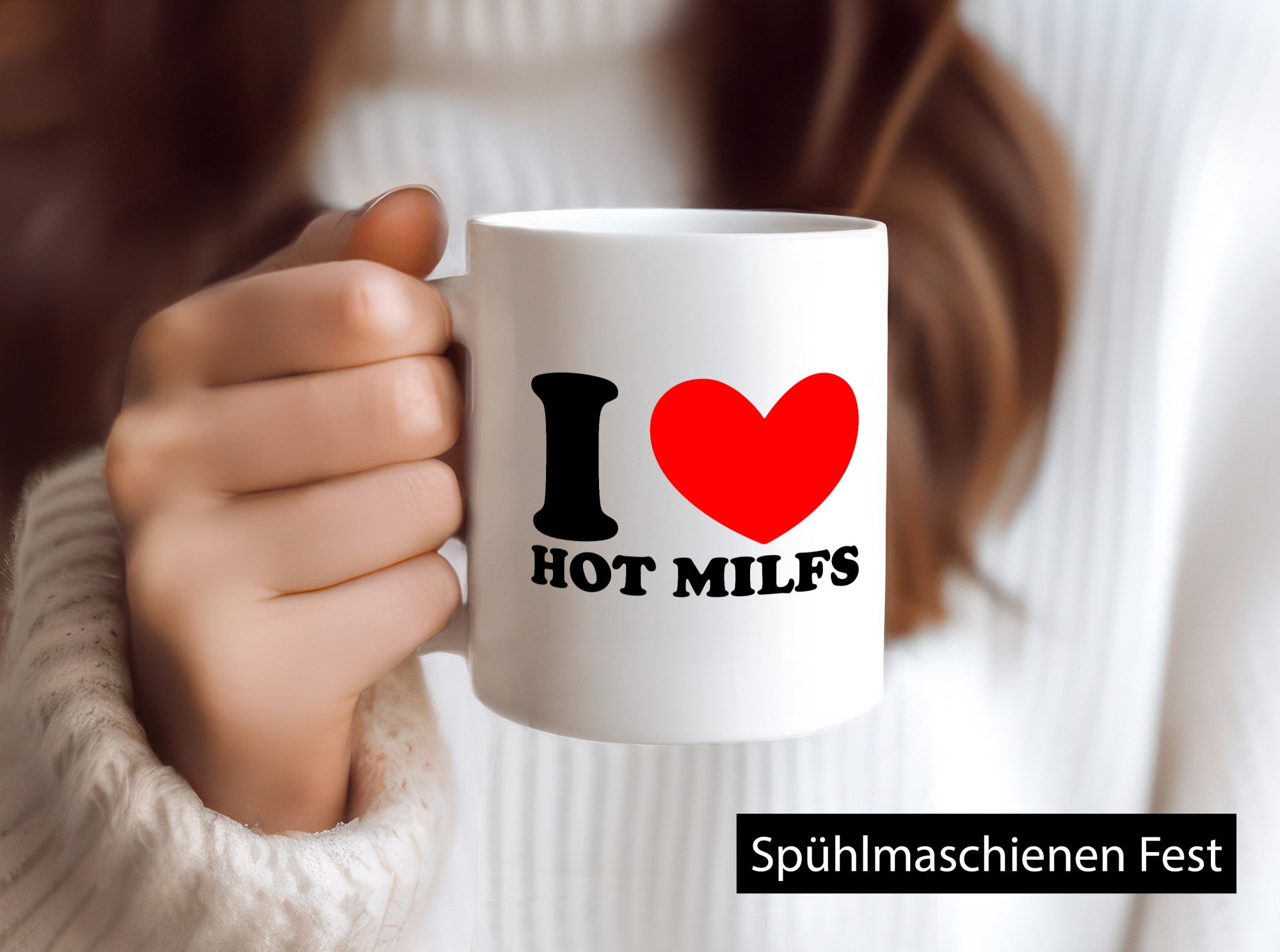 Ich liebe heiße Milfs | Alte Damen Geschenk Humor Geschenkidee lustiger Spruch Tasse