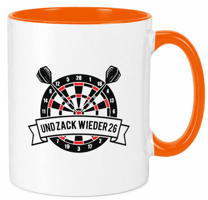 Und zack wieder 26 | Dart lustig Humor Geschenkidee Geschenk Tasse
