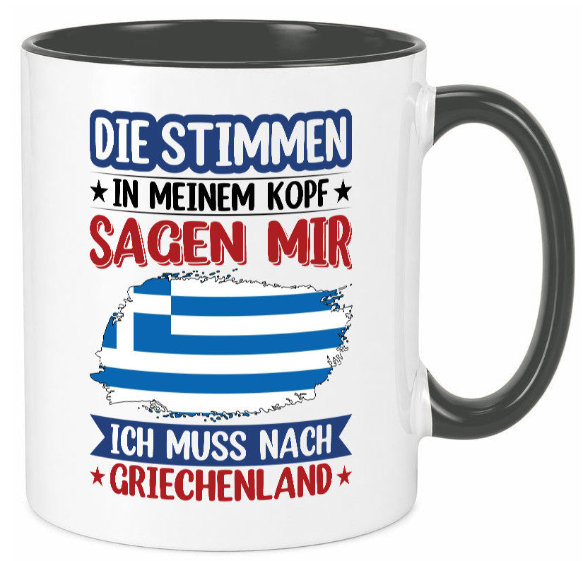 Griechenland | Urlaub Stimmen in meinem Kopf Traumland Humor Geschenkidee Tasse