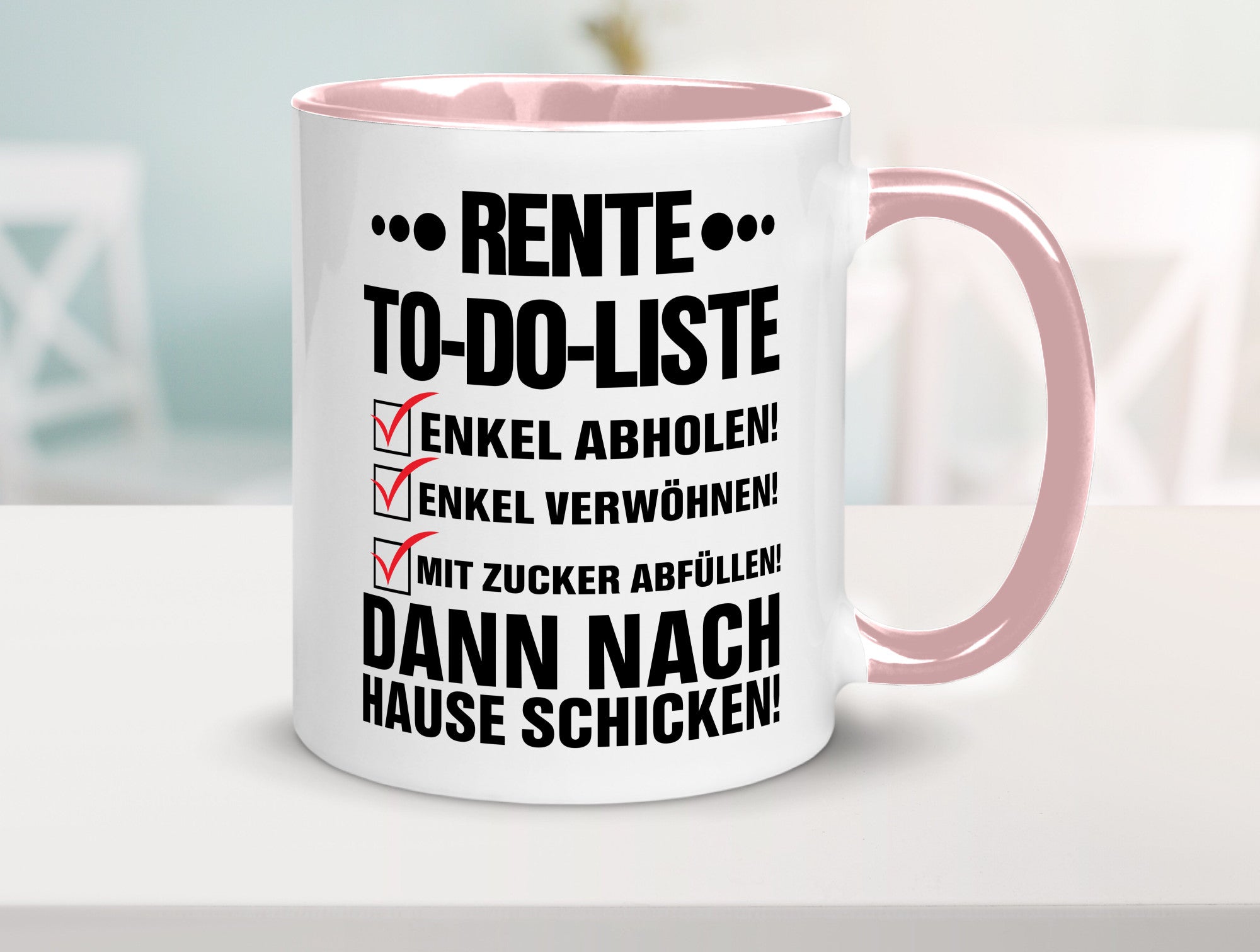 Rente To-Do-Liste | Rentner Tasse Enkel verwöhnen Geschenk Ruhestand Jubiläum