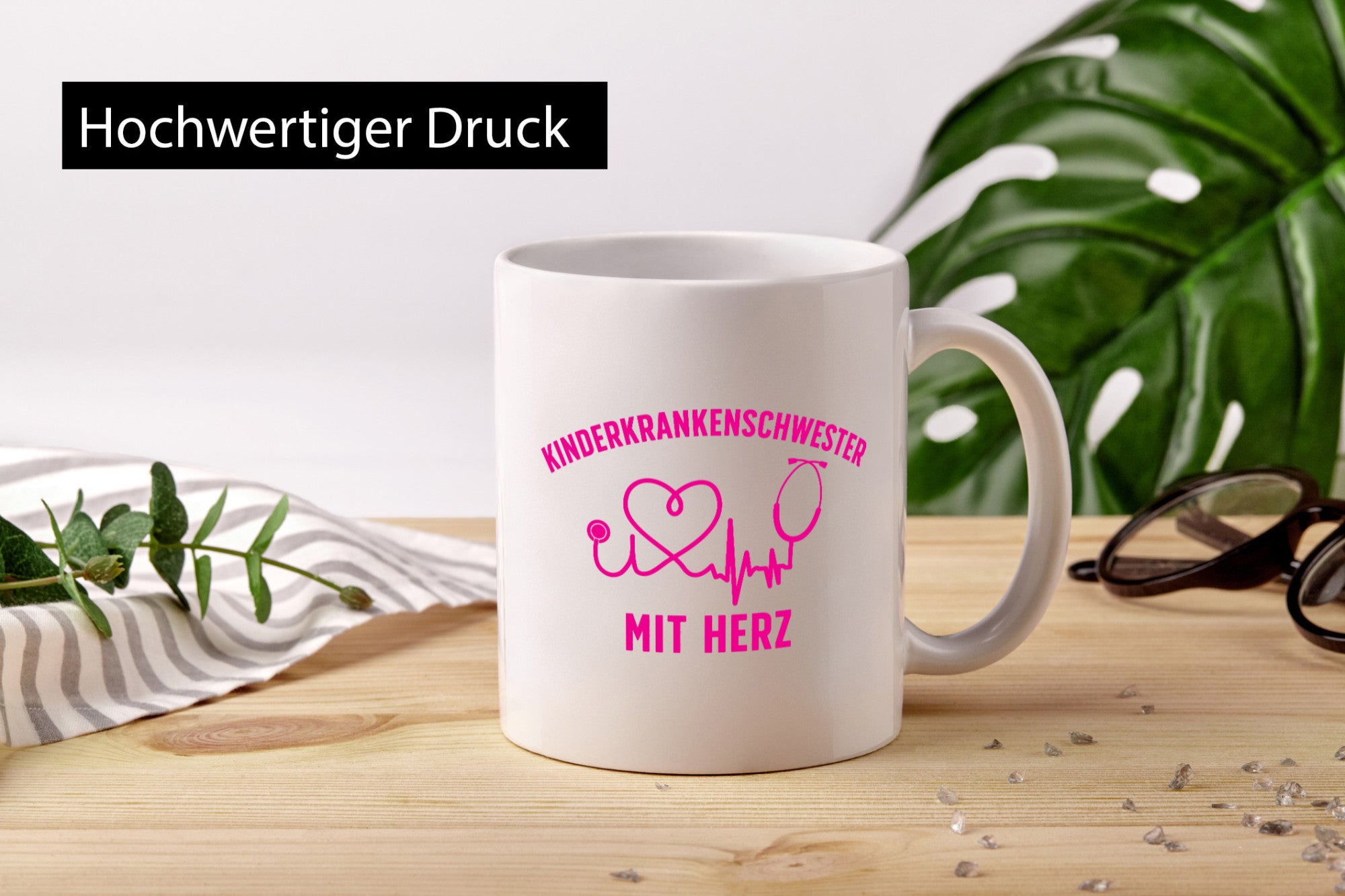 Kinderkrankenschwester mit Herz | Herzschlag Geschenkidee Humor Tasse