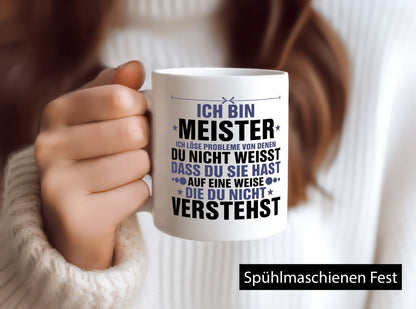 Löse Probleme: Meister | Meisterbrief v2 lustiger Spruch Geschenk Humor