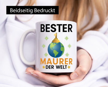 Welt Bester Maurer | Bau Handwerker Geschenkidee Humor Tasse