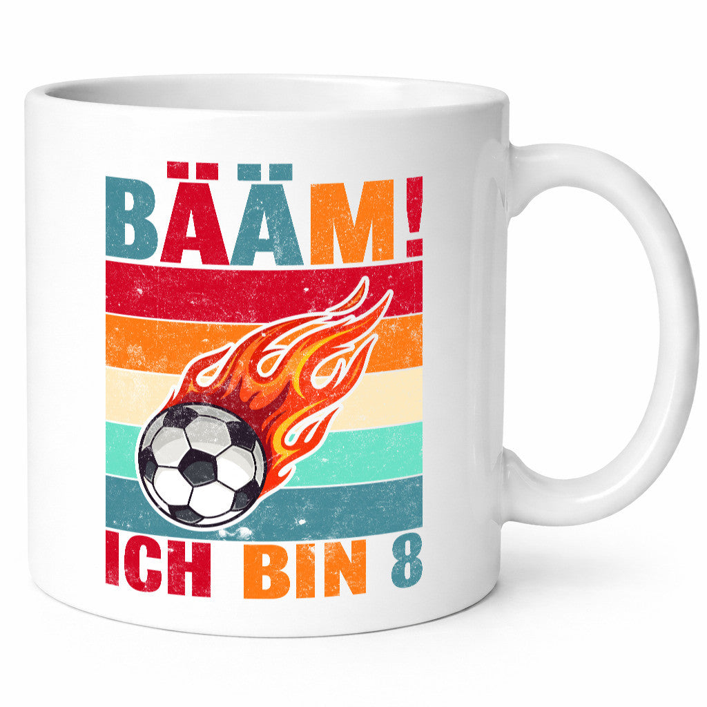 8. Geburtstag | Bääm ich bin 8 Fußball Geschenk Geschenkidee lustiger Spruch