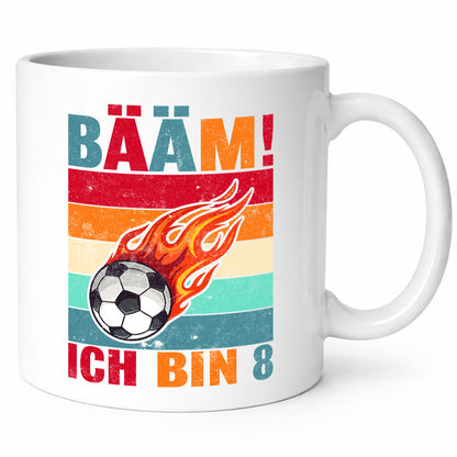 8. Geburtstag | Bääm ich bin 8 Fußball Geschenk Geschenkidee lustiger Spruch