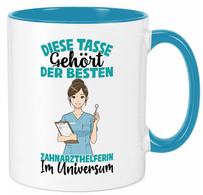Im Universum: Zahnarzthelferin | Zahnmedizin Humor Geschenkidee Tasse