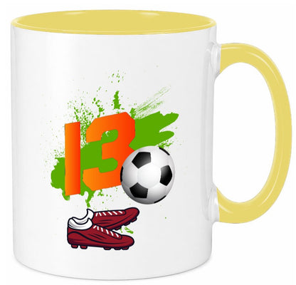 13. Geburtstag | Jungen Fußball Fußballspieler Humor Geschenkidee Tasse