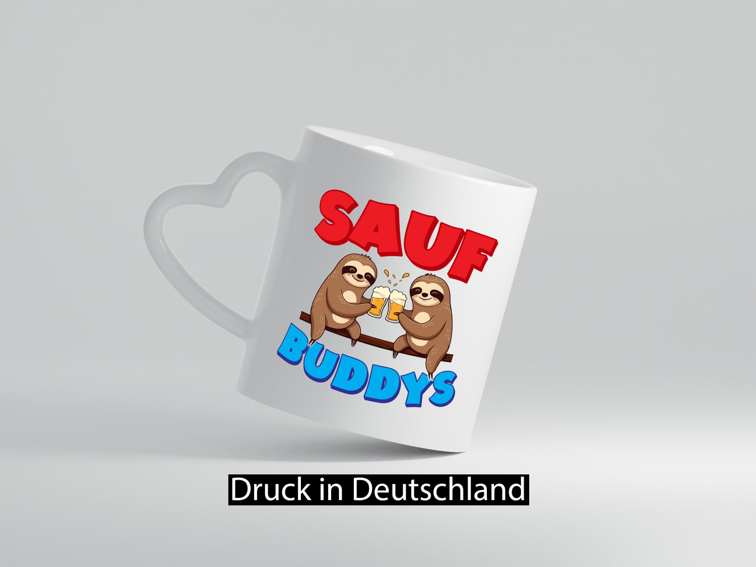 Saufbuddy | Saufen Party Faultier v2 lustig Tierliebhaber Humor Geschenk Tasse
