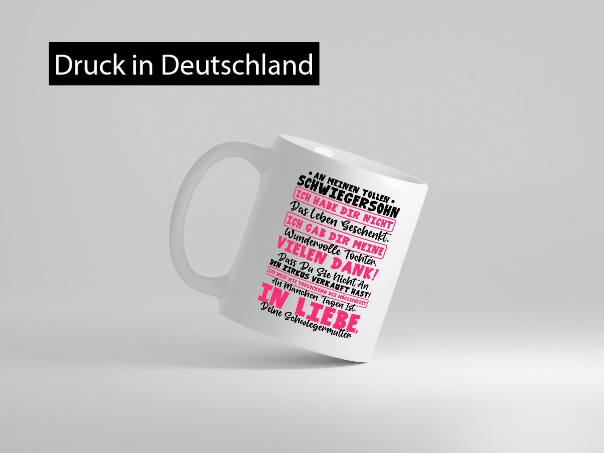 An meinen tollen Schwiegersohn vl5 Geschenkidee Familie Humor Tasse