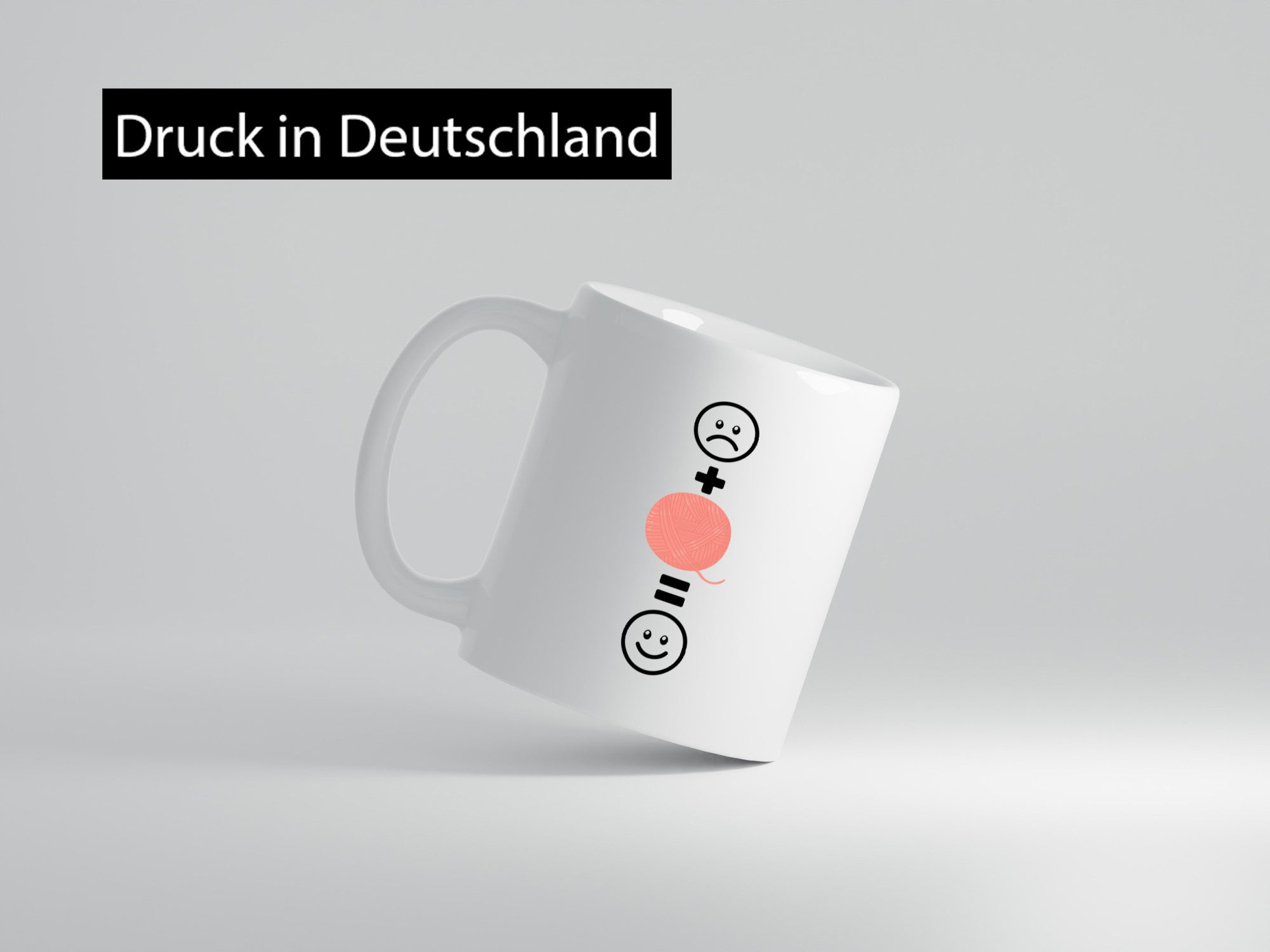 Wolle | Häkeln |Glücklich Geschenk Humor Geschenkidee lustiger Spruch Tasse