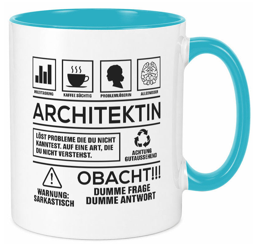 Achtung Probleme Architektin | Architektur Büro lustig Arbeit Kollegen Geschenk