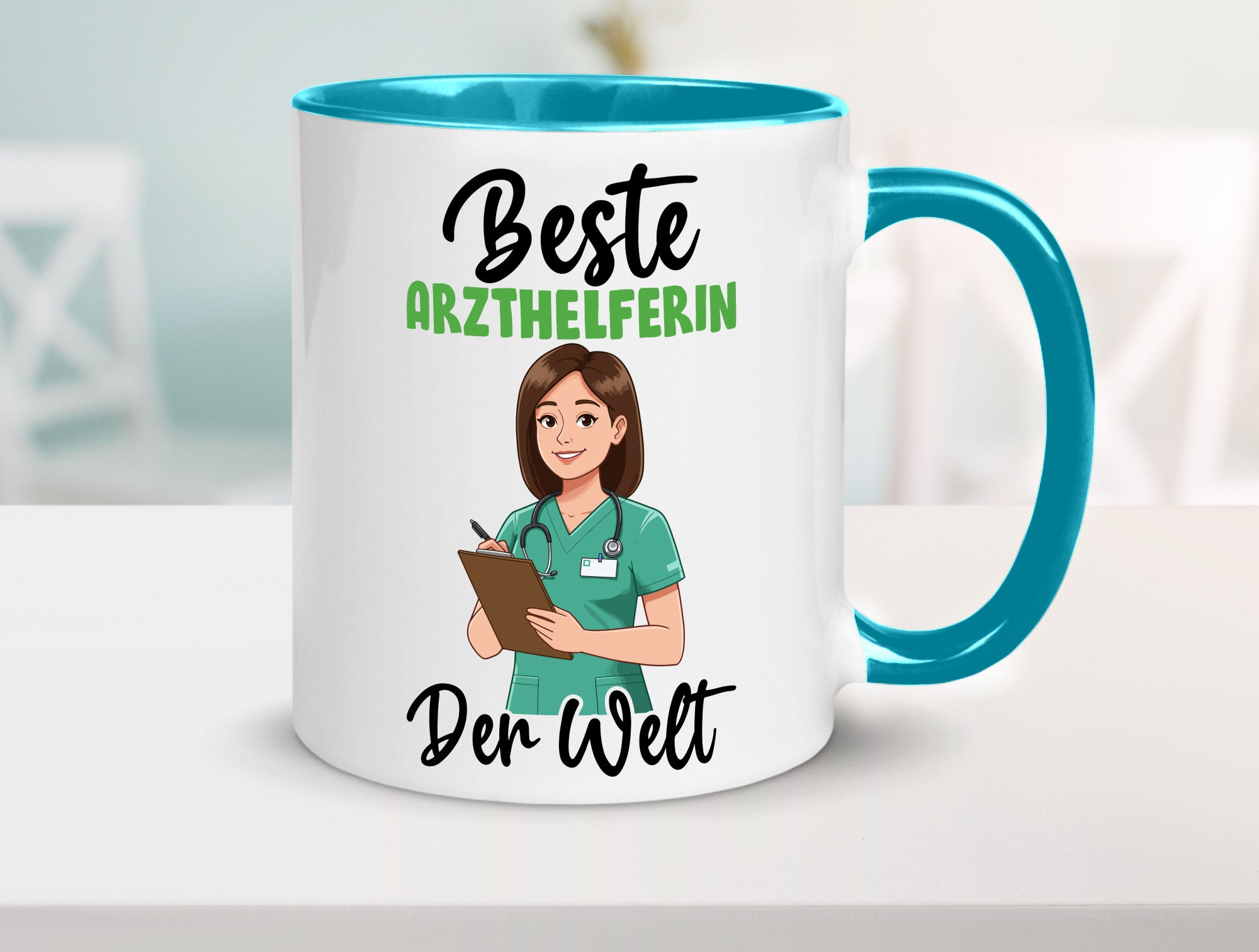 Beste Arzthelferin | Fachangestellte Medizin v2 Geschenkidee Humor Tasse