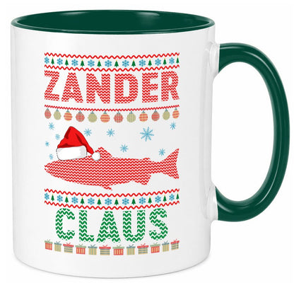 Zander Claus | Weihnachten Ugly Christmas Angler v2 Geschenkidee Humor Tasse