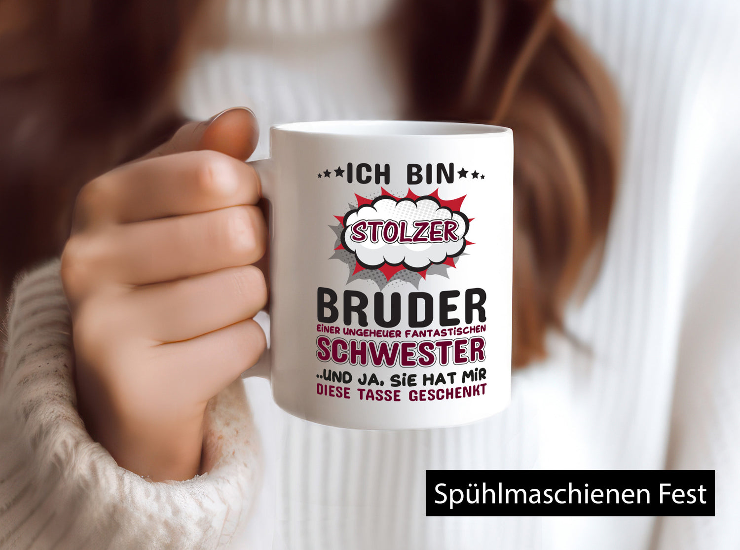Stolzer Bruder | Tolle Schwester Geschwisterliebe Humor Geschenkidee Tasse