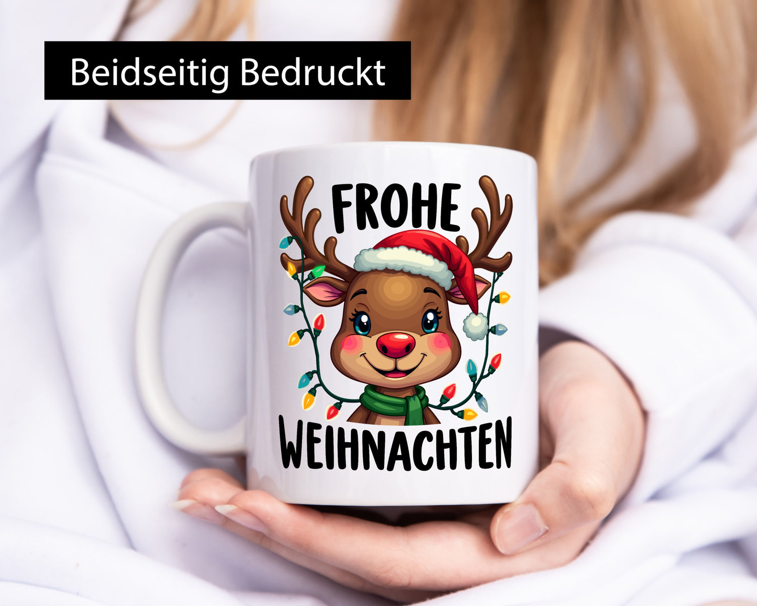 Frohe Weihnachten | Weihnachtselch Geschenkidee Humor Tasse
