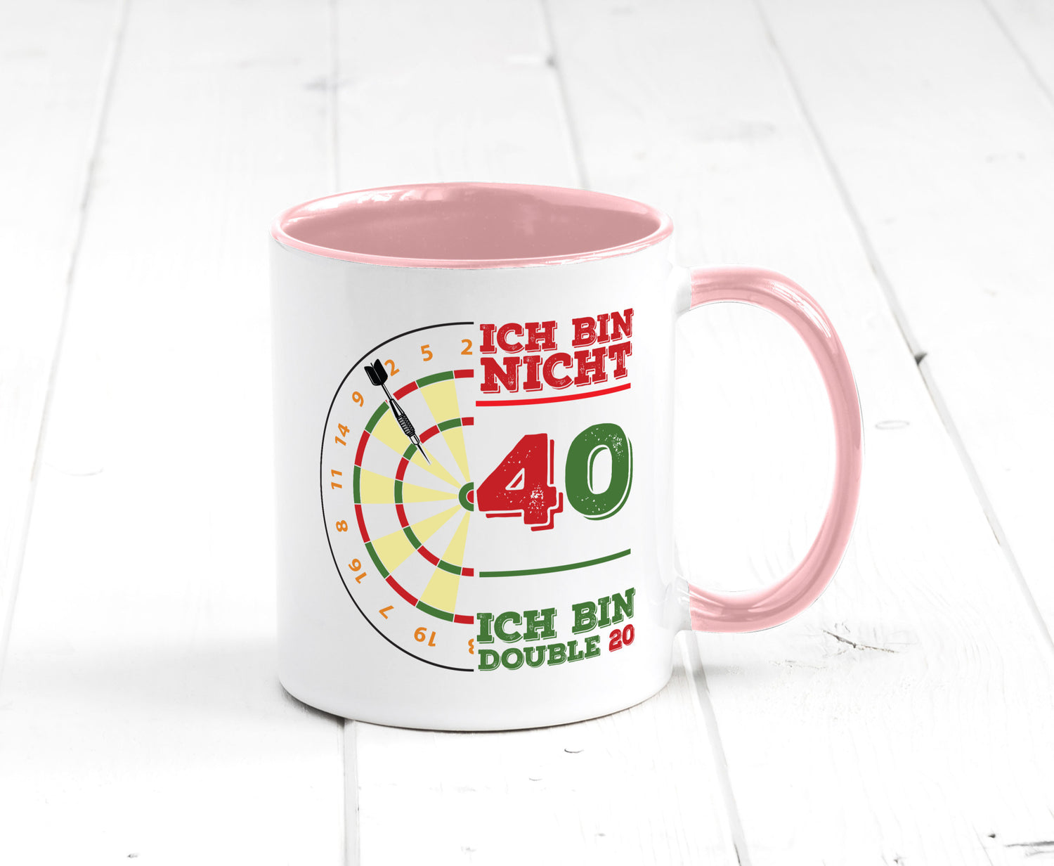 Ich bin nicht 40 double 80 | Dart spieler Geschenkidee Humor Tasse