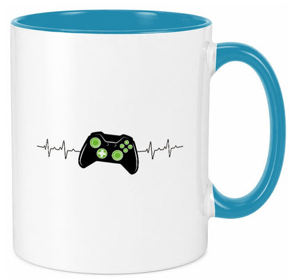 Controller Herzschlag | Heartbeat Gamer lustig Humor Geschenkidee Geschenk Tasse