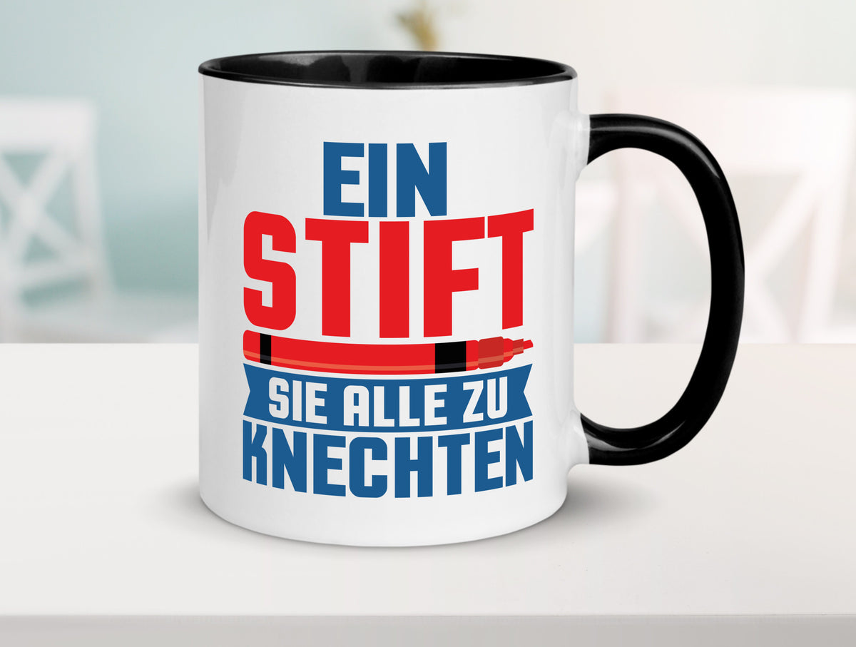 Knechten | Lehrerin Lehrer Unterricht Kollege v2 lustiger Spruch Geschenk Tasse