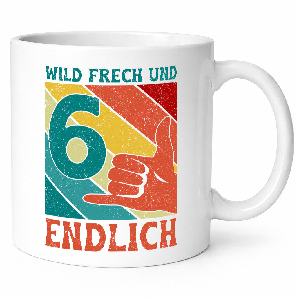 6. Geburtstag | 6 Jahre Wild und Frech Geschenk Geschenkidee lustiger Spruch