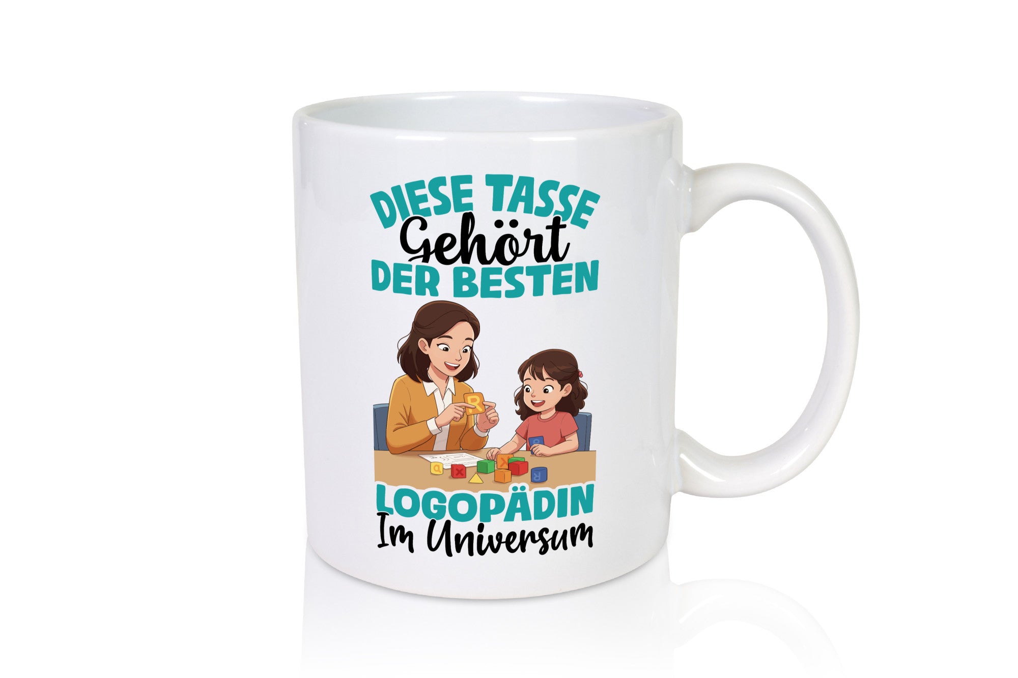 Im Universum: Logopädin | Sprachtherapie Geschenkidee Humor Tasse