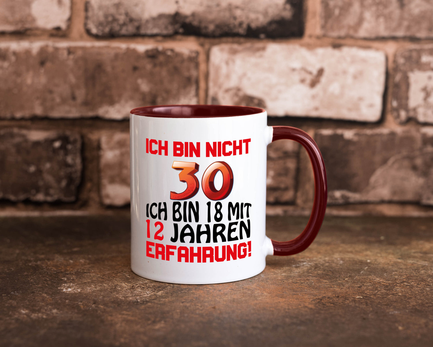 Ich bin nicht 30. lustiger Spruch Geschenk Humor Geschenkidee Tasse