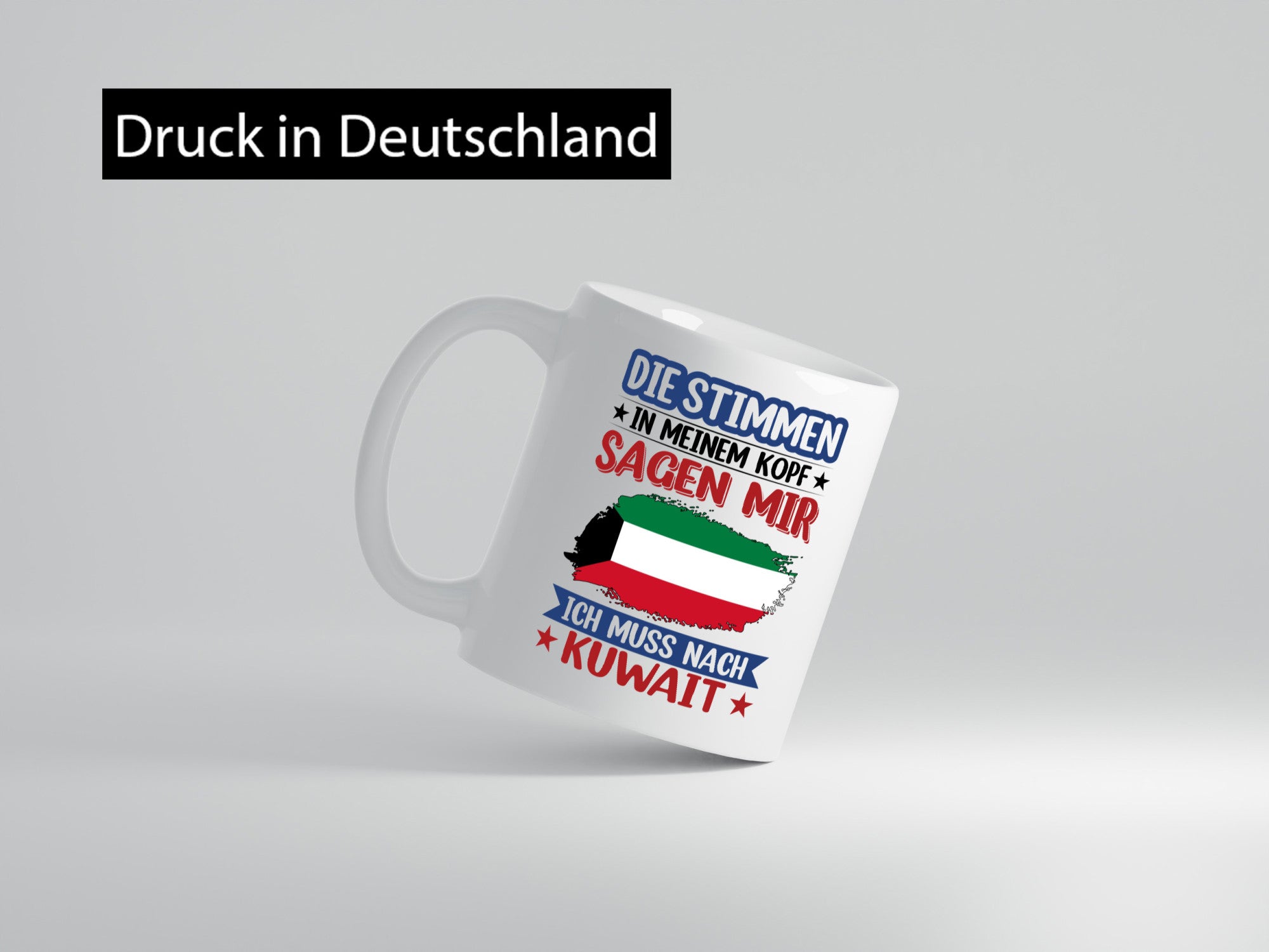 Kuwait | Urlaub Stimmen in meinem Kopf Traumland Geschenkidee Humor Tasse