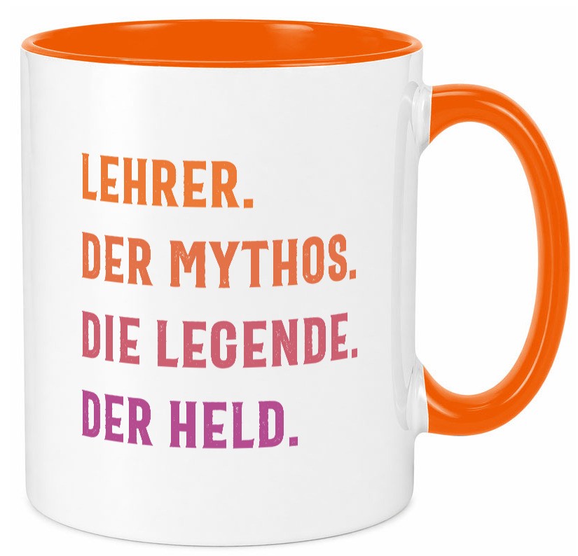 Lehrer, Mythos, Legende, Held Humor Geschenkidee Tasse