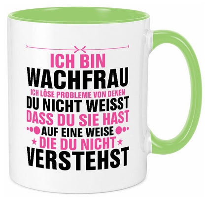 Löse Probleme: Wachfrau | Wachpersonal Nachtwächter Geschenk Humor Geschenkidee