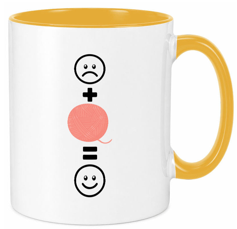 Wolle | Häkeln |Glücklich Geschenk Humor Geschenkidee lustiger Spruch Tasse