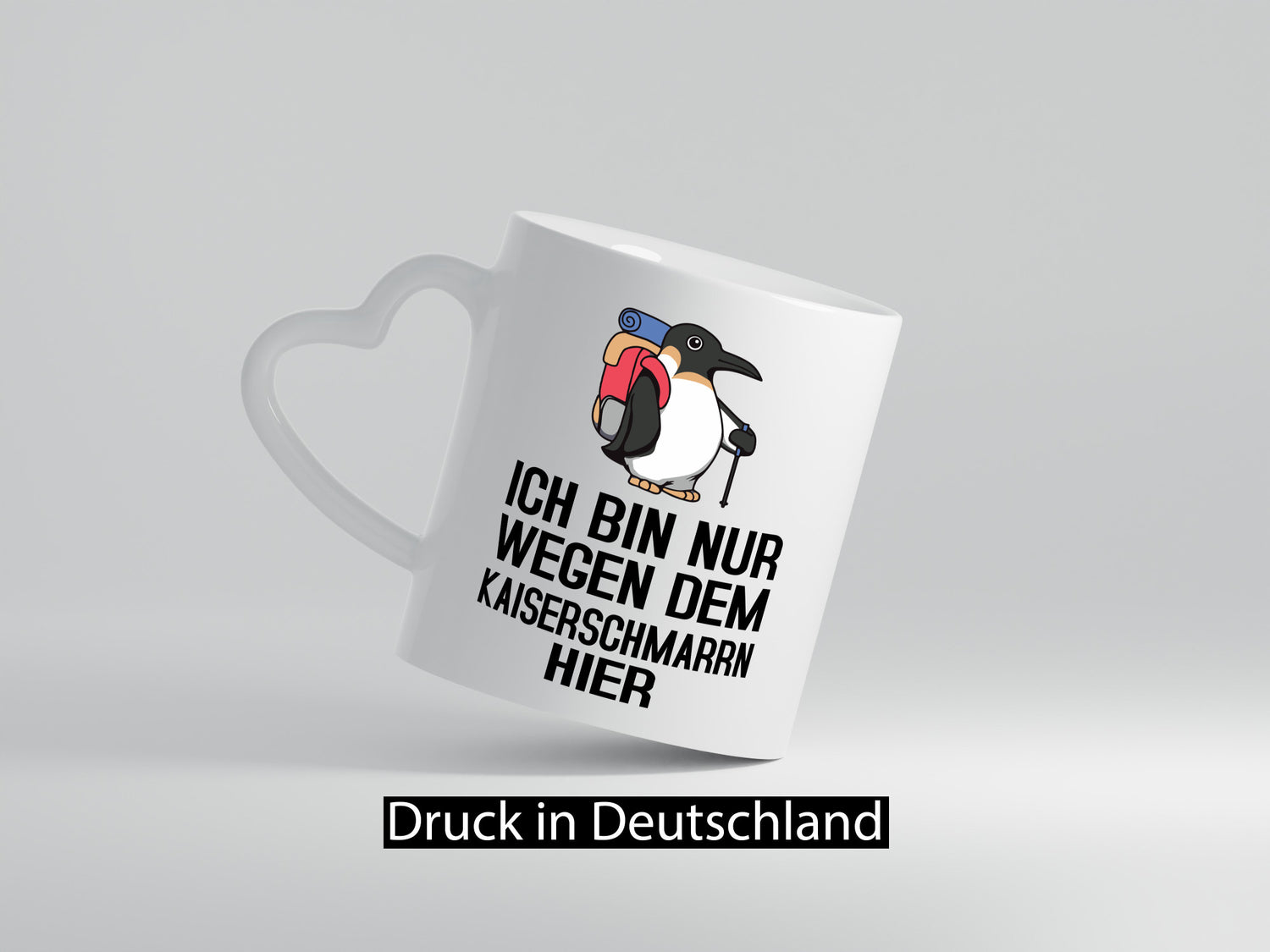 Nur wegen Kaiserschmarrn hier | Pinguin Rucksack lustig Humor Geschenkidee