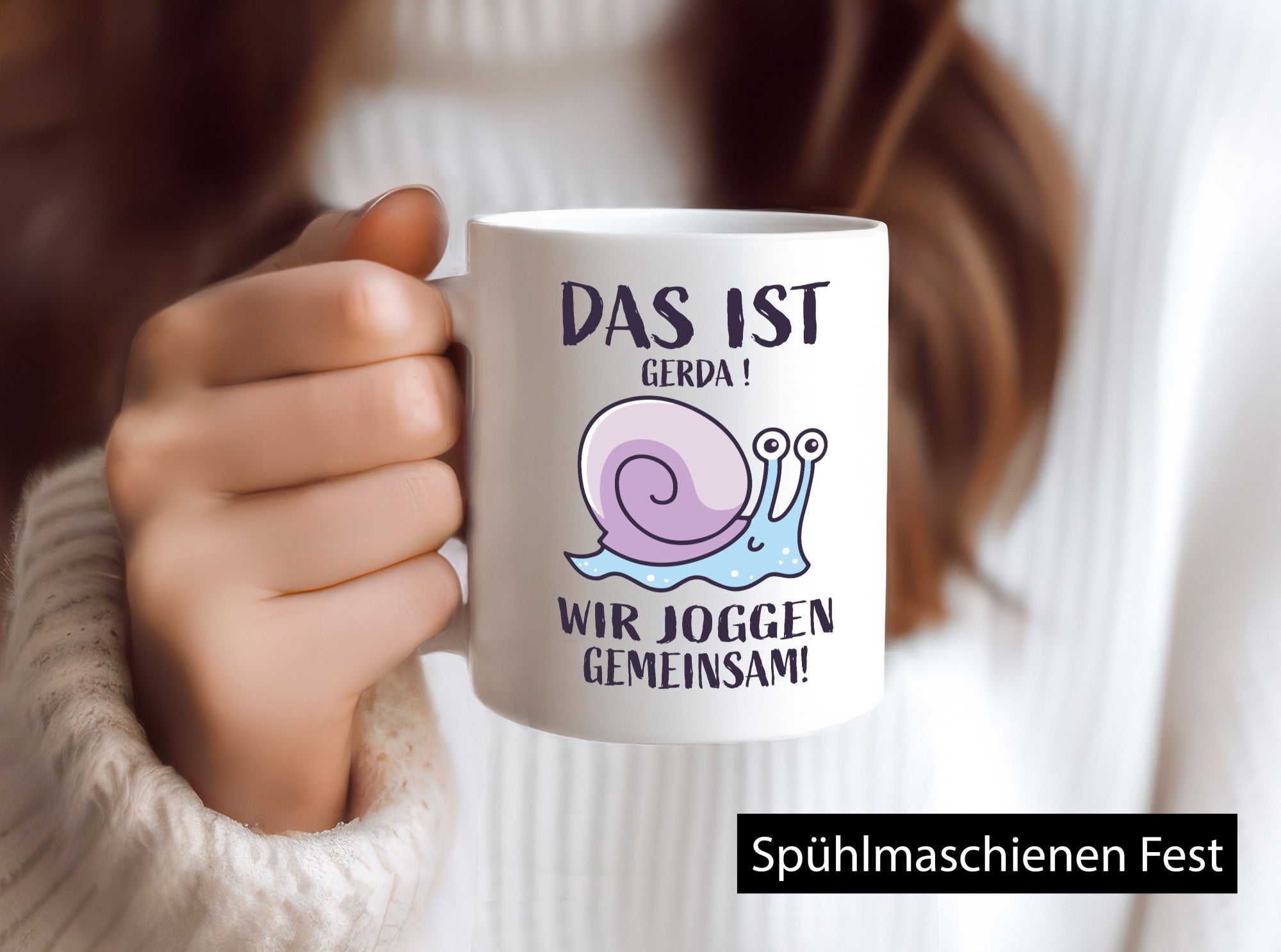 Gerda | wir joggen gemeinsam Schnecke Humor Geschenkidee Tasse