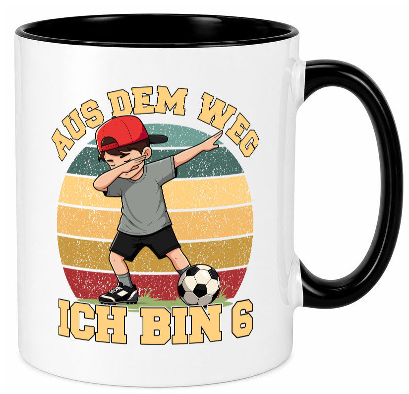 6. Geburtstag | 6 Jahre Fußball Junge Fußballer Geschenk Geschenkidee lustiger Tasse